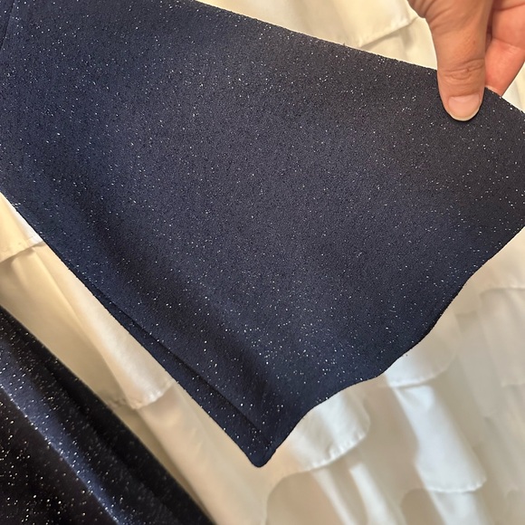 Ralph Lauren Midnight blue dress with silver tinsel throughout size 14 - Picture 2 of 7